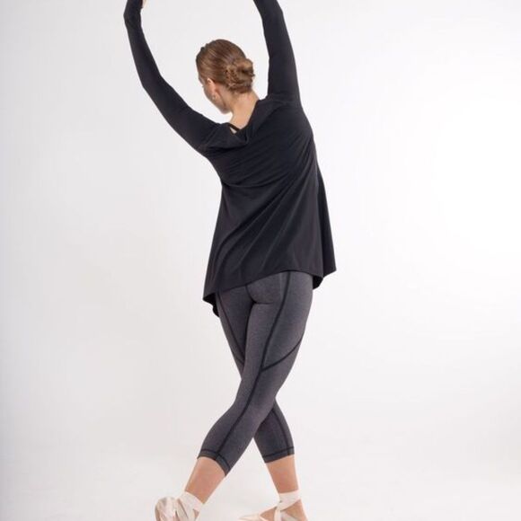 lululemon athletica Pants - Lululemon Rehearsal Crop // Heathered Black Size 6
